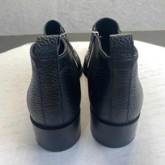 Everlane The Boss Bootie Italian Pebbled Leather Ankle Black Women's Size 10,Zip - Picture 12 of 16